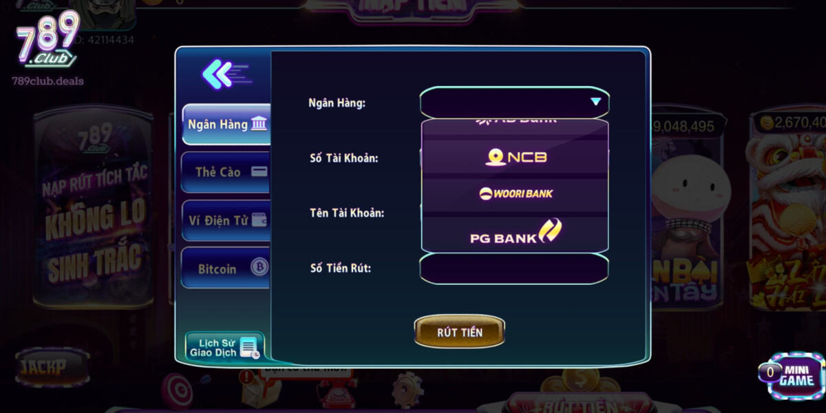Rút Tiền nhanh chóng tại 789Club